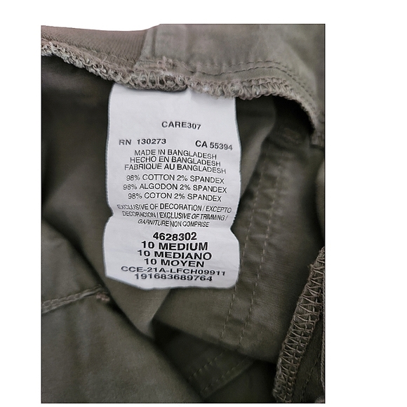 Lee Relaxed Fit Mid Rise Cargo Shorts Sz 10 - Picture 4 of 7